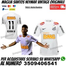 Maglia Neymar Jr Santos Fc 2012 2011 Vintage Originale Bambino Retrò Retro 11/12