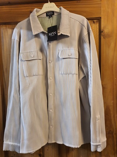 Camicia uomo grande beige