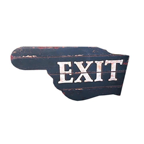 Cartello targa exit legno - cartello,