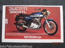 DUCATI 350 GTL MOTO PUBBLICITA MOTOCICLETTA ANNI 70 WERBUNG 1970'S MOTORCYCLE AD