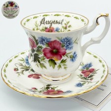 Tazza da caffè in porcellana Royal Albert mese tazzina inglese Agosto 1970
