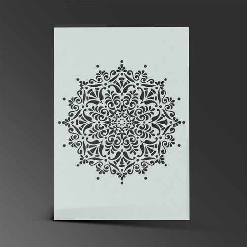 Mandala stencil mylar foglio - mylar,