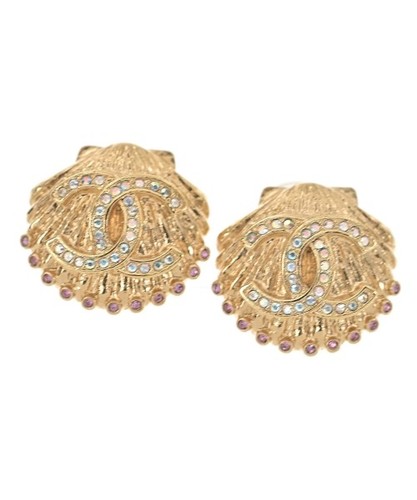 Chanel earrings gold - chanel,