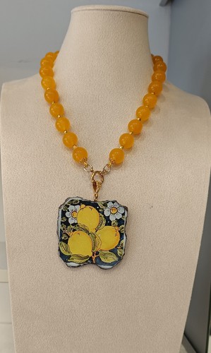 Collana artigianale agata - collana,