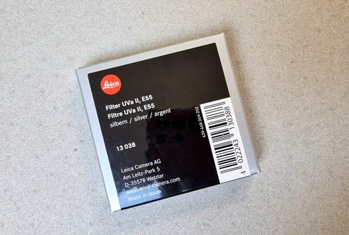 Filtro leica uva - e55, silver