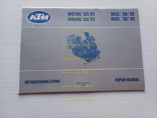 KTM 125 VC 1988-89 manuale officina MOTORE tedesco inglese originale