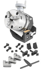DIVISORE TAVOLA GIREVOLE BASCULANTE 90° CON MANDRINO 100 MM PER FRESA FRESATRICE