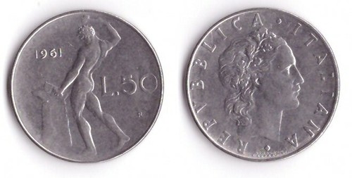 1961 italia lire - italia, vulcano