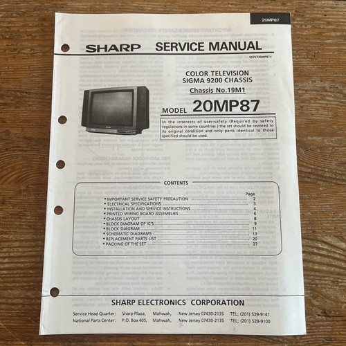 Sharp manuale servizio a - sharp,