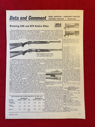 Browning bar bpr rifles - bar,