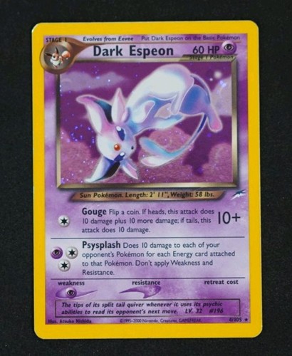 Pokémon dark espeon 105 neo - pokémon, 4/105