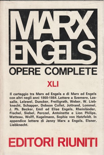 Opere marx engels vol 41 - opere, vol.