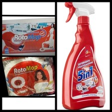 Rotomop compact Superfive Mocio 2ricambi Rotante Microfibra + detergente 5in1