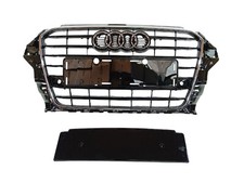 GRIGLIA PARAURTI ANTERIORE AUDI A3 2013-2016 S-LINE CROMATA/NERA CON BADGE NUOVA