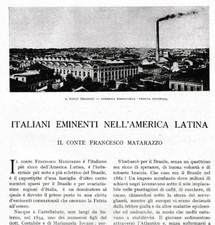 ARTICOLO 1928 FRANCESCO MATARAZZO BRASILE CASTELLABATE INDUSTRIA IMPORT MULINI