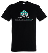 Initech T-Shirt Uomo Office Tutto Routine Space Sign Insignia Logo Is This