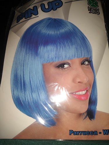 Parrucca donna caschetto - parrucca, blu