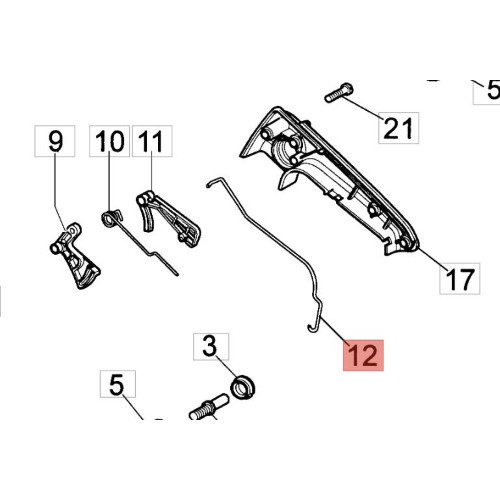 Asta acceleratore motosega - asta, da