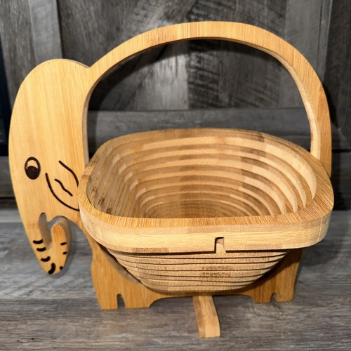 Cesto frutta elefante legno - frutta, in