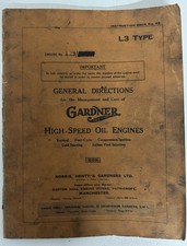 Gardner Motori Vintage Manuale Motori Olio Alta Velocità Anni 50 Libretto Istruzioni