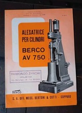 ALESATRICE CILINDRI BERCO OFFICINA MECCANICA MACCHINE UTENSILI brochure 1940