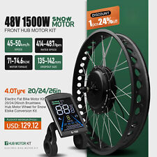 Ruota motore 48V 1500W 20/24/26in neve ebike grasso pneumatico anteriore brushless mozzo non ingranaggio