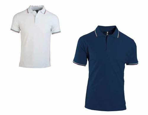 Polo uomo blu 100 - blu, cotone