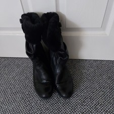 Stivali in pelle nera Made in