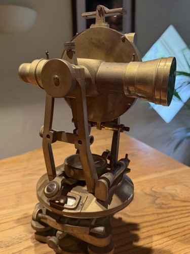Brass theodolite surveying - brass,
