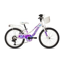 city girl 20 6v bici city bimba 20 6v acciaio bianco 6-8 anni B40201021 MYLAND b