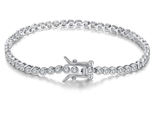 Bracciale tennis 25ct taglio - bracciale,