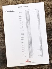 OMEGA Price List Euro 2001
