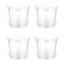  4 Pcs Vaso Plastica Vivaio