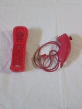 Controller Wii Motion Plus Colore Rosso Con Custodia In Gomma Wii + Nunchaku