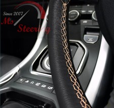 COPRIVOLANTE IN PELLE PER LAND ROVER FREELANDER2 CON DOPPIA CUCITURA BEIGE