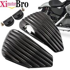 Coppia copri batteria lato sinistro serbatoio olio per Harley Sportster XL883 XL1200 2004-'13