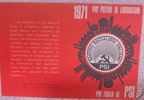 Tessera psi partito socialista - psi,
