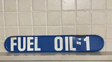 Insegna smaltata antica fuel oil motor