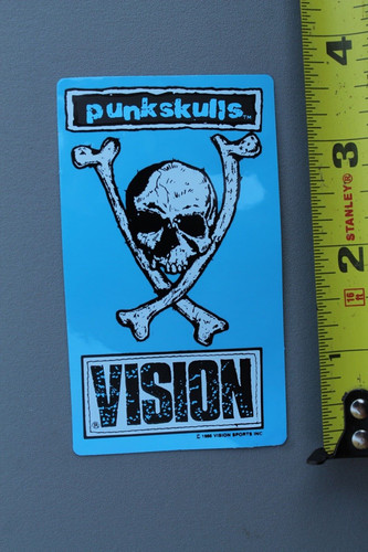 Adesivo skateboard vision - skateboard, blu
