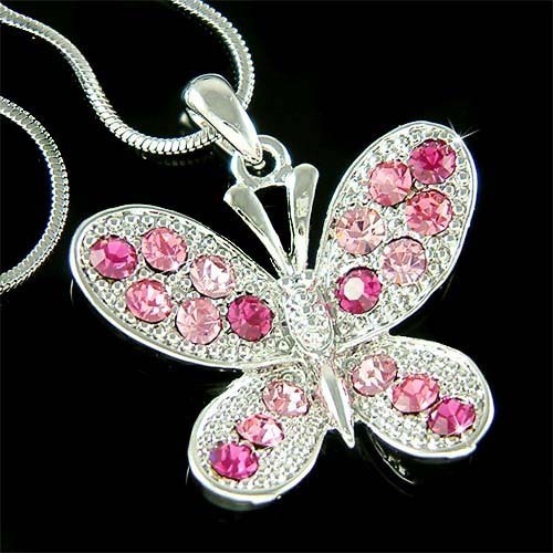 Rosa farfalla swarovski - farfalla,