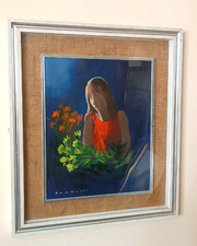 Olio su tela Eliano Fantuzzi con numero di serie e autentica con foto e timbro