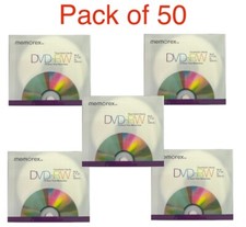 50 dischi DVD-RW vuoti Memorex