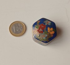 ANTICA SCATOLA SCATOLINA METALLO SMALTO COLLEZIONE PORTA PILLOLE VINTAGE 