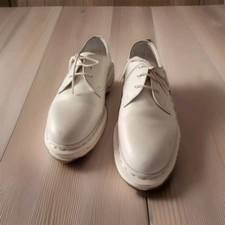 DR.MARTENS  1461 PELLE BIANCHE CON LACCI