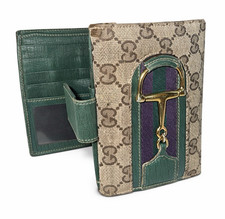 Gucci Green Beige Logo Folding