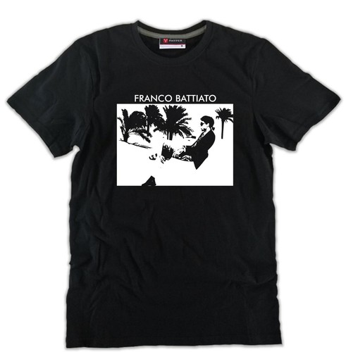 Shirt franco battiato nera - t-shirt,
