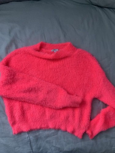 Maglione peloso fucsia subdued - fucsia,