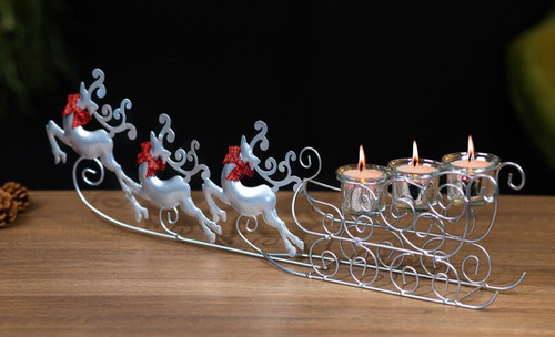 Renna natale portacandele - natale,