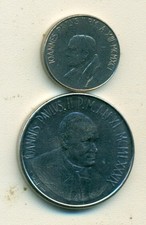 2 UNC 50 LIRE COINS from the
