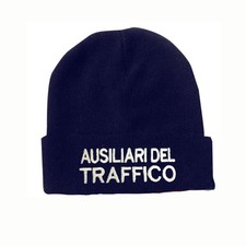 BERRETTO CUFFIA ZUCCOTTO AUSILIARI DEL TRAFFICO RICAMATO